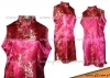 sukienka tradycyjna - malinowyróż gałązki chinska