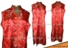 sukienka tradycyjna długa - czerwona smok feniks